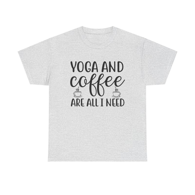 Yoga Fitness Quotes - Футболка для йоги и кофе, забавная