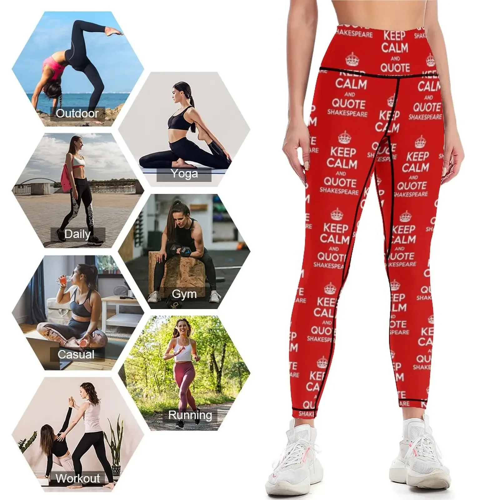 Леггинсы с надписью «Сохраняй  – обзор и цена Yoga Fitness Quotes