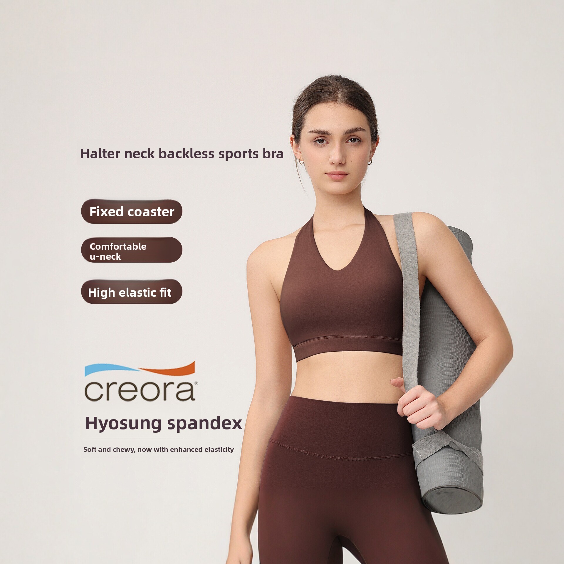 Женский спортивный топ-халтер  – обзор и цена Yoga Fitness Matte